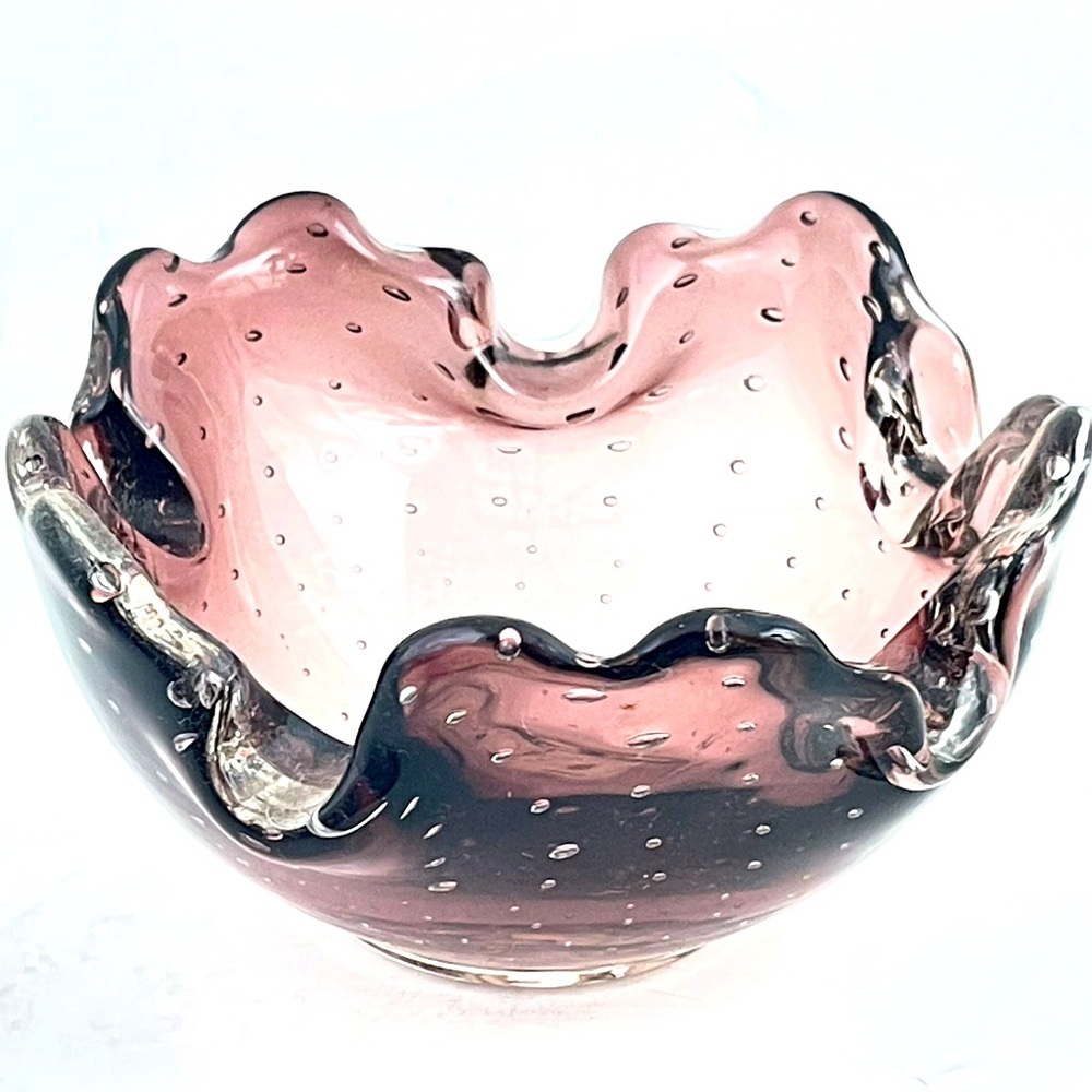 Murano Amethyst Art glass (controlled bubble) Trinket